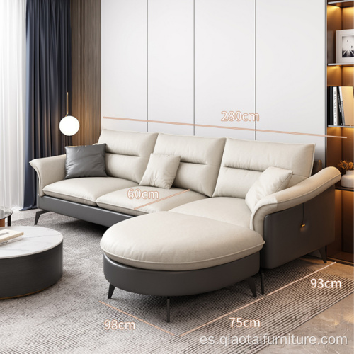Sofá moderno de la esponja del paño de la tecnología de la sala de estar